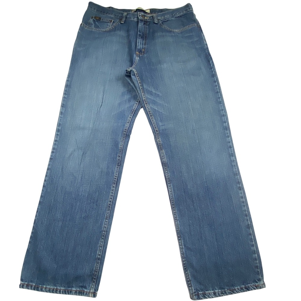 Lee Premium Select Relaxed Straight Leg Jeans Mens Blue Denim 36x30